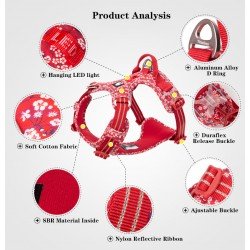 Peitoral para cães Truelove Country + Flower - TLH5655